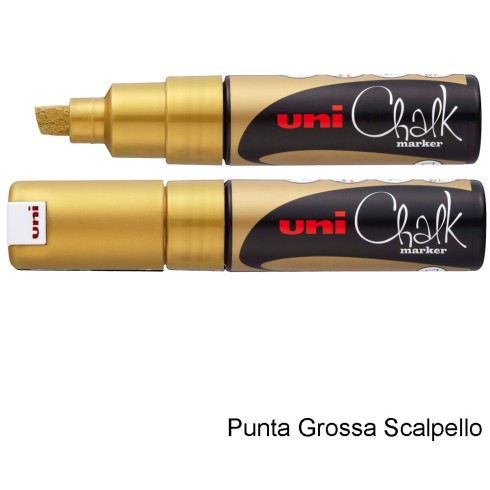 Marker Uni Chalk Scalpello Oro