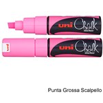 Marker Uni Chalk Scalpello Rosa Fluo