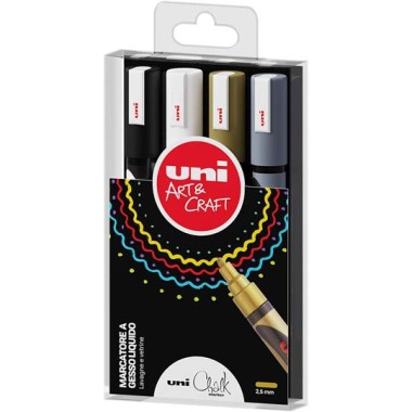 Marker Uni Chalk Media  Set P/1 4 pz.