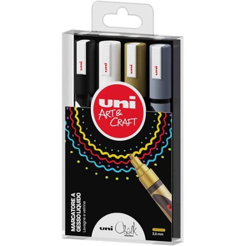 Marker Uni Chalk Media  Set P/1 4 pz.