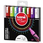 Marker Uni Chalk Media  Set P 8 pz.